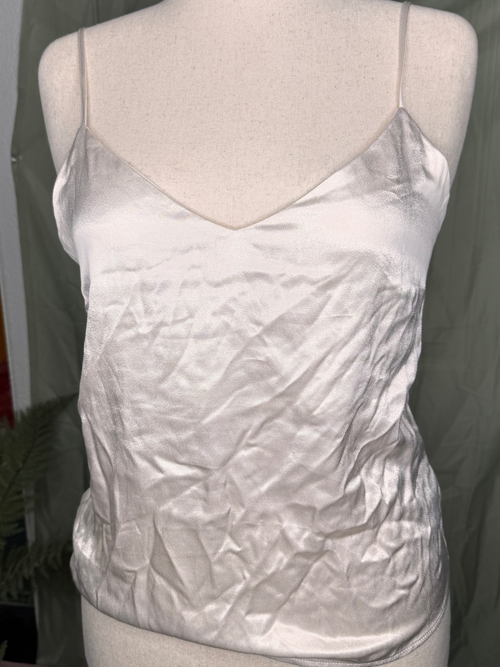 Rails Paola Top in Ivory Satin Spaghetti Strap Cami